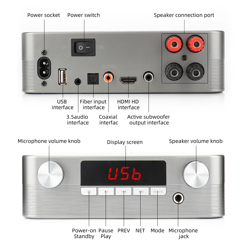 Soundbar Wireless Speaker System Home Theater 2.0 Portable Speaker 2.0 Home Theater Speaker System