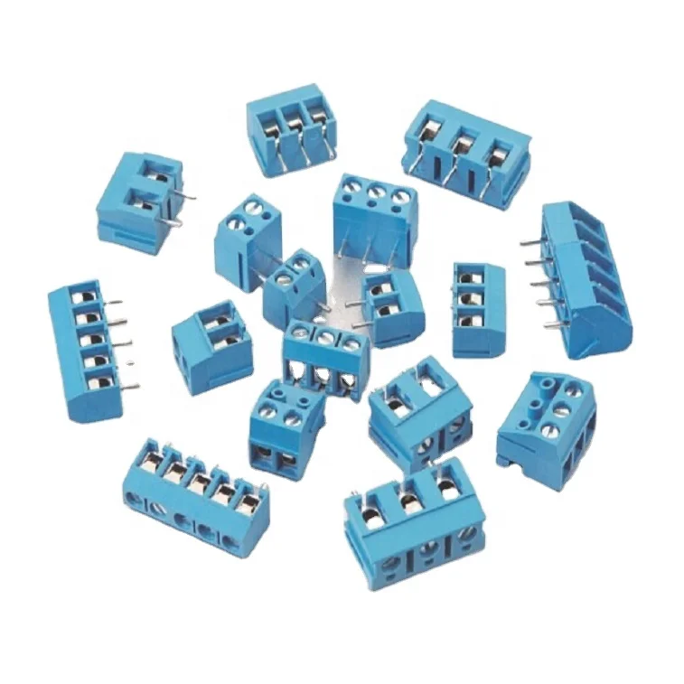 Изогнутые на 45 градусов фиксированный печатной платы Клеммная колодка шаг