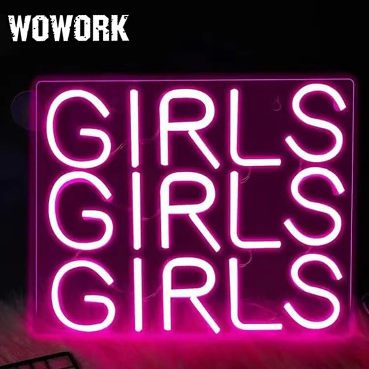 2025 WOWORK no MOQ оптовая продажа украшение для вечеринки неоновая вывеска мальчиков или девочек светит письмо посвященное раскрытию пола