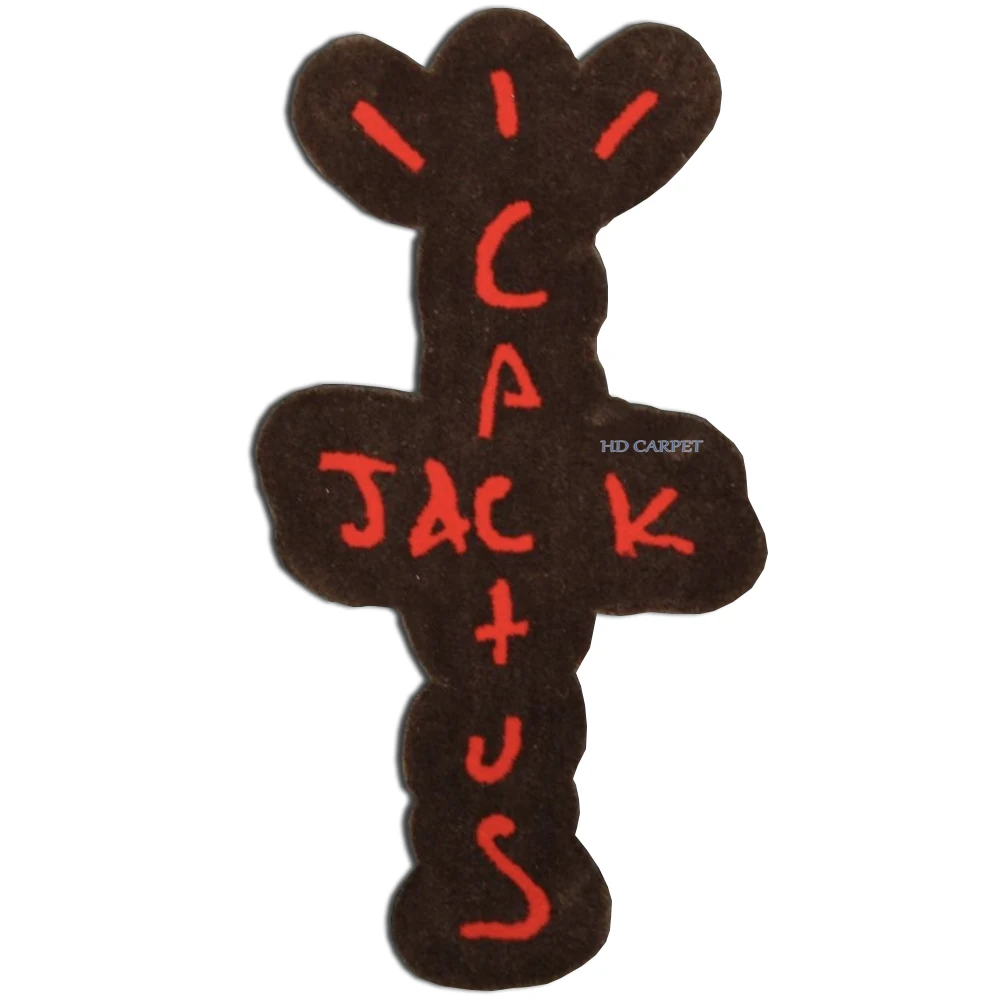 Popular Hand Carved 100% Acrylic Custom Design Travis Scott Cactus Jack Rug Carpet Mat
