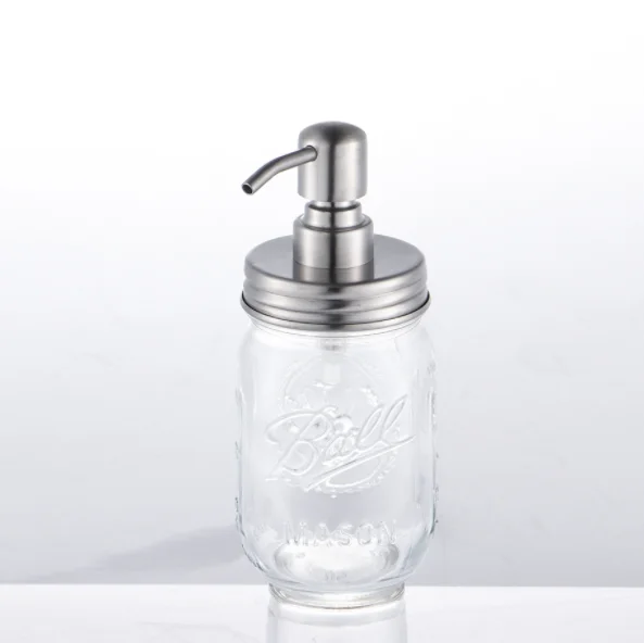 Hot sell Mason Jar Glass Toilet Bathroom Toothbrush Holder Soap Dispenser Set