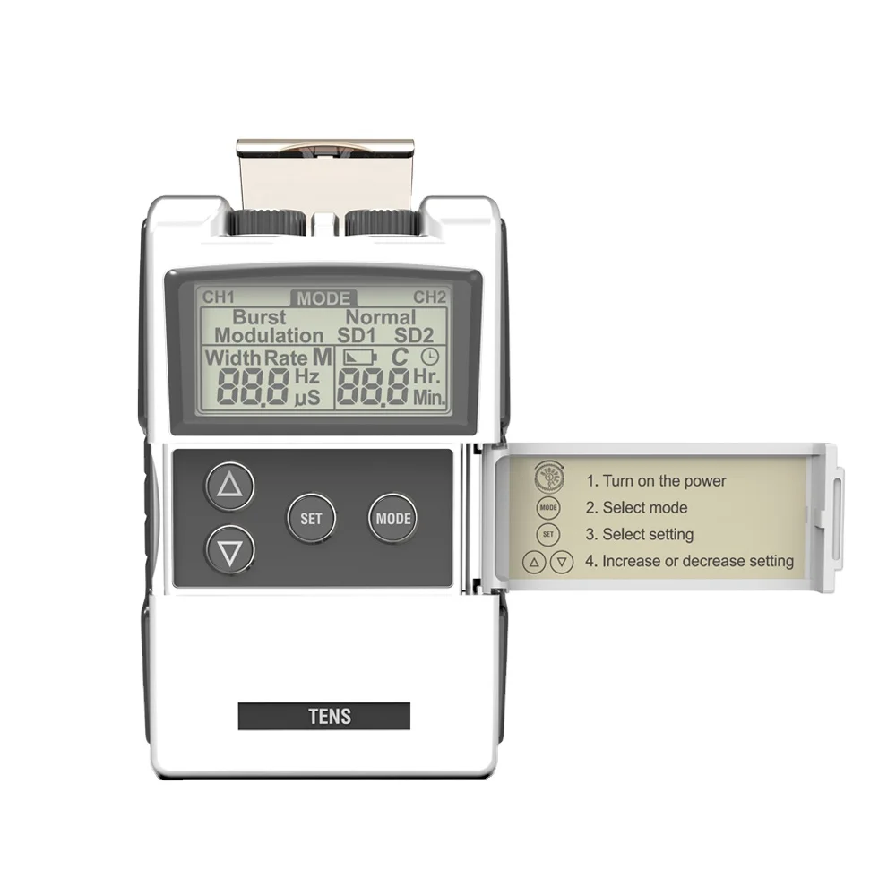 ROOVJOY Portable Tens Ems Massage Unit with LCD Display Tens Unit for Professional Sports Injury Recovery