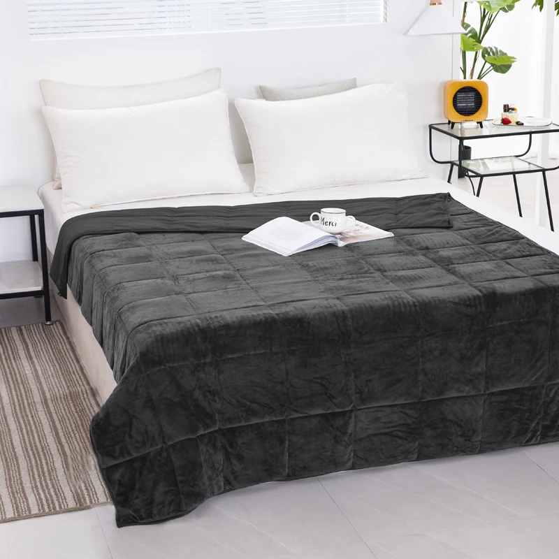 Winter minky microfiber Sherpa Adults weighted blanket for kids