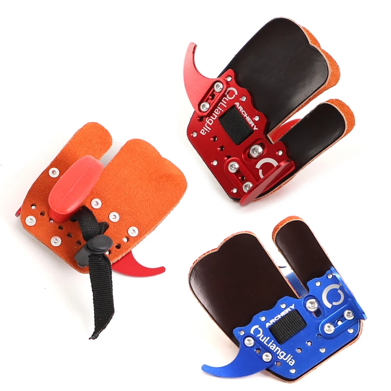 Archery Accessories Finger Guard For Protecting Archery Mediterranean Shooting Recurve Bow Real Leather Finger Tab