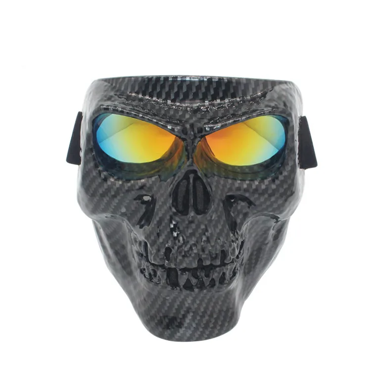 Sports full face masks goggles human skeleton motorcycle goggle