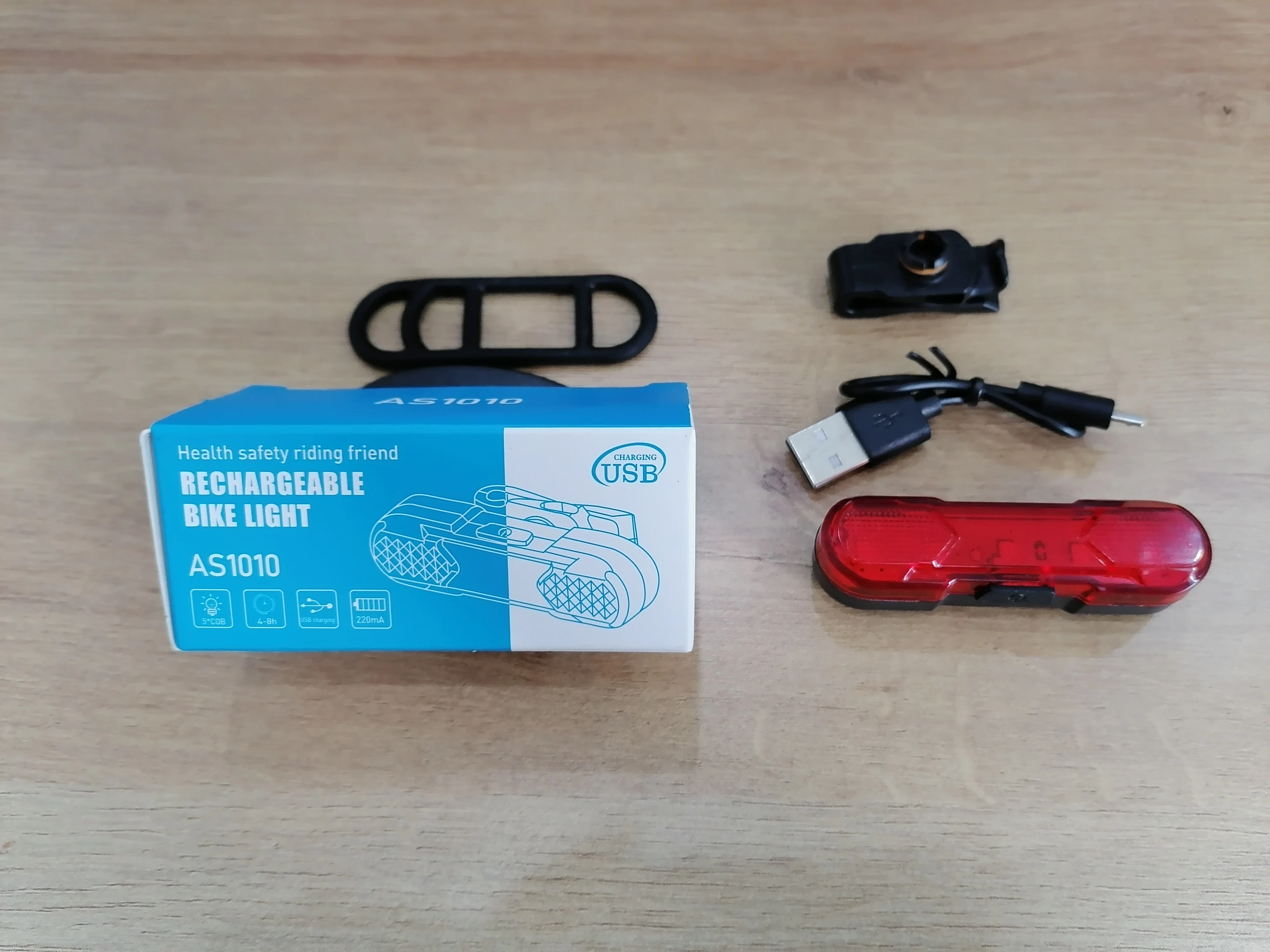 Водонепроницаемый задний фонарь для безопасной езды USB Перезаряжаемый с 5 шариками COB лампы 360 градусов