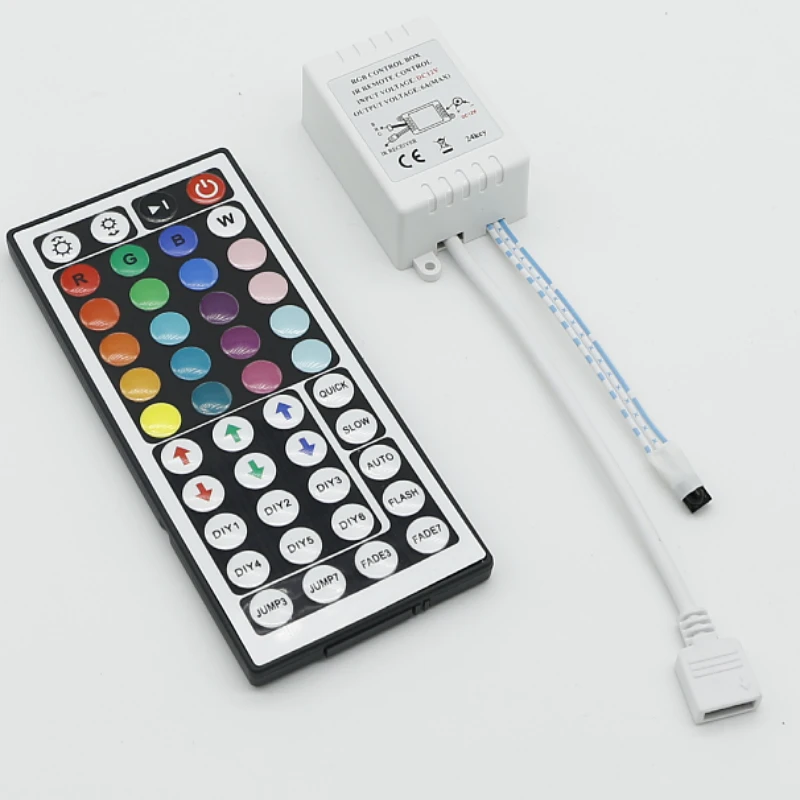 Коробка управления RGB для дома умная лента SMD 5050 3528 2835 Светодиодная лента Антистатическая сумка 44 клавиши ИК пульт дистанционного управления DC12V 6A