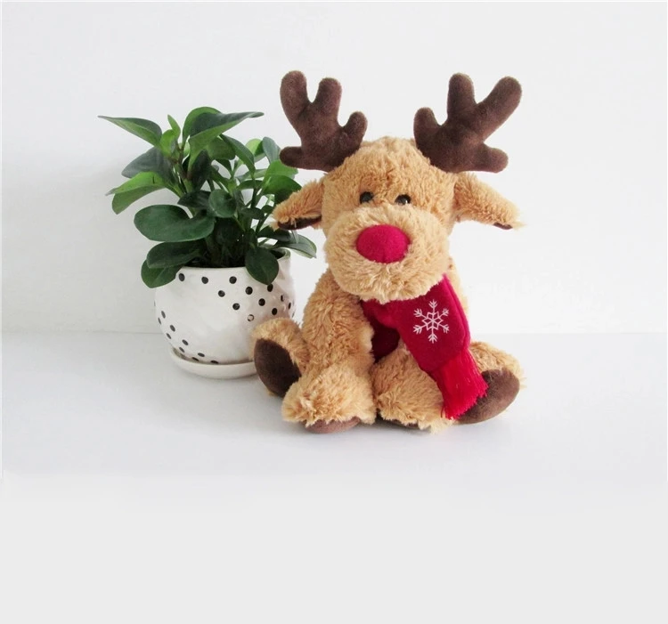 CE/ASTM OEM 2024 High Quality Creative Christmas Moose Plush Toy Customized Stuffed Animals Toy