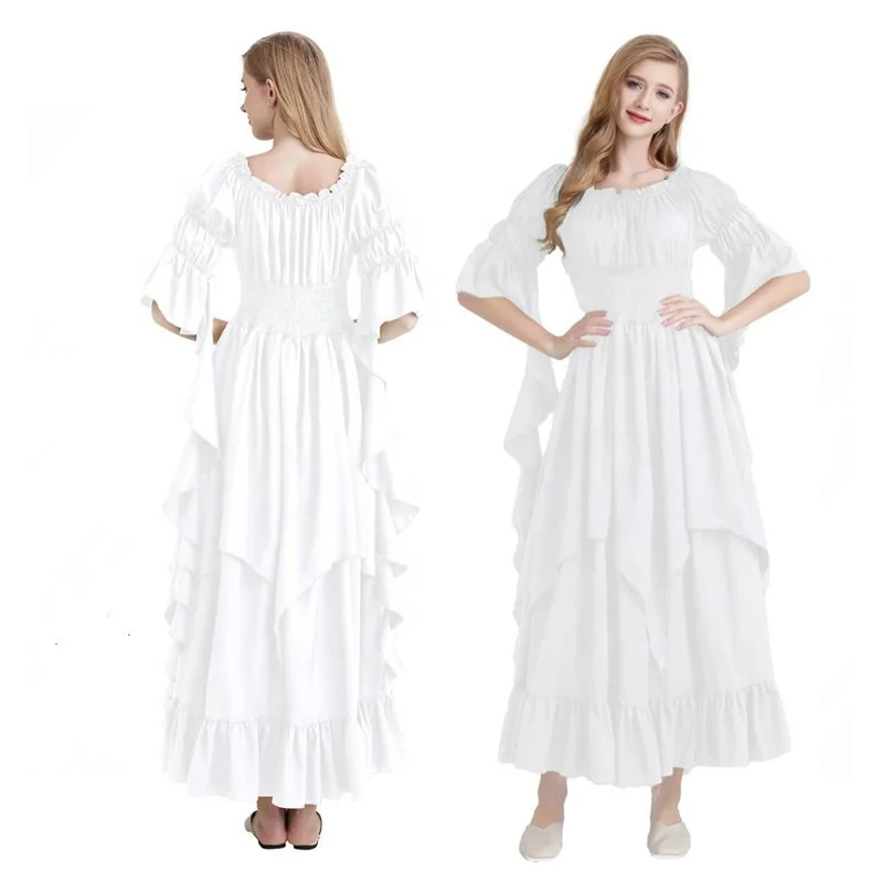 Victorian Dress Renaissance Costume Women Gothic Witch Dress Medieval Wedding Dress