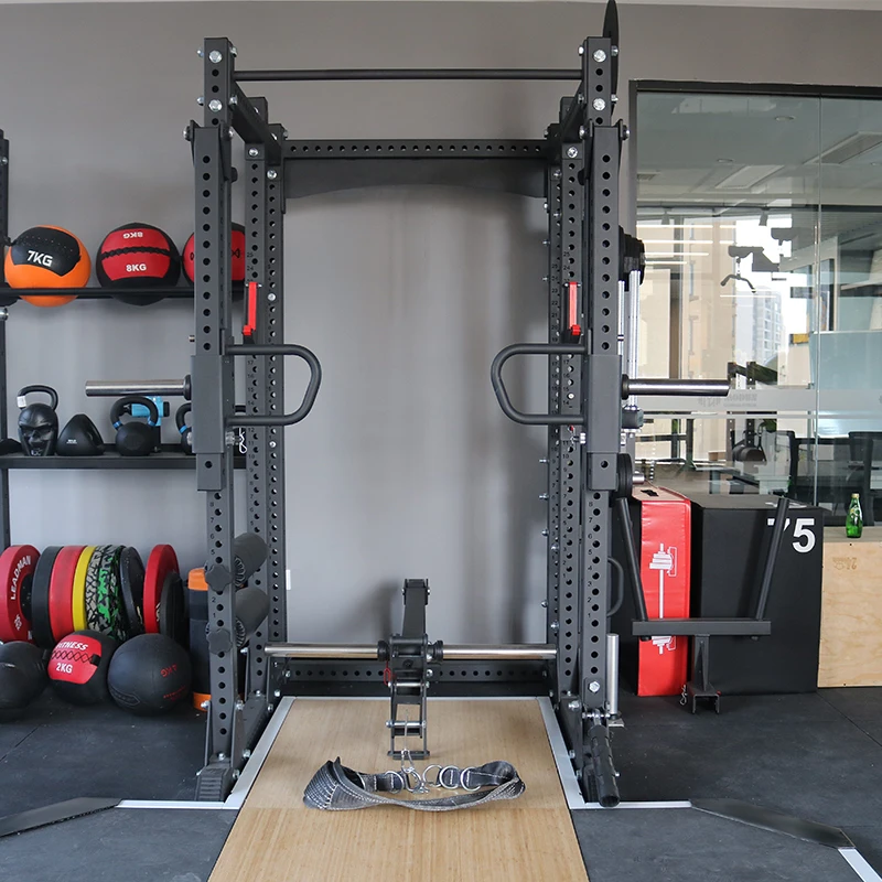 Lead man Multi Functional Household Smith Machine Frame Fitness Squat Frame Barbell  heavy duty power rack