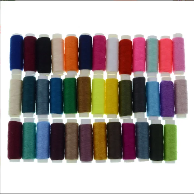 WEITIAN Brand Wholesale Best Price Quality Small Cone 100% Polyester small sewing thread bobbins sewing thread