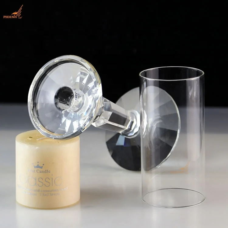 Wholesale glass tube shades crystal candelabra centerpieces wedding table decorations candle holder set of 3