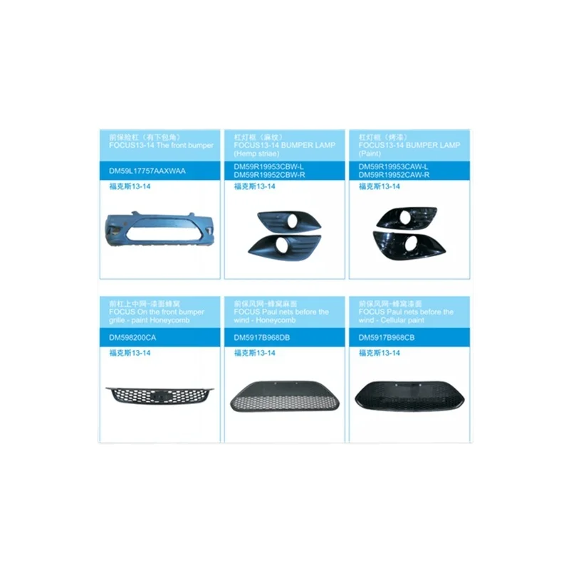 Ford Focus 3 Auto Parts Bumpers and Body Parts from China Supplier for Your Ford Vehicle