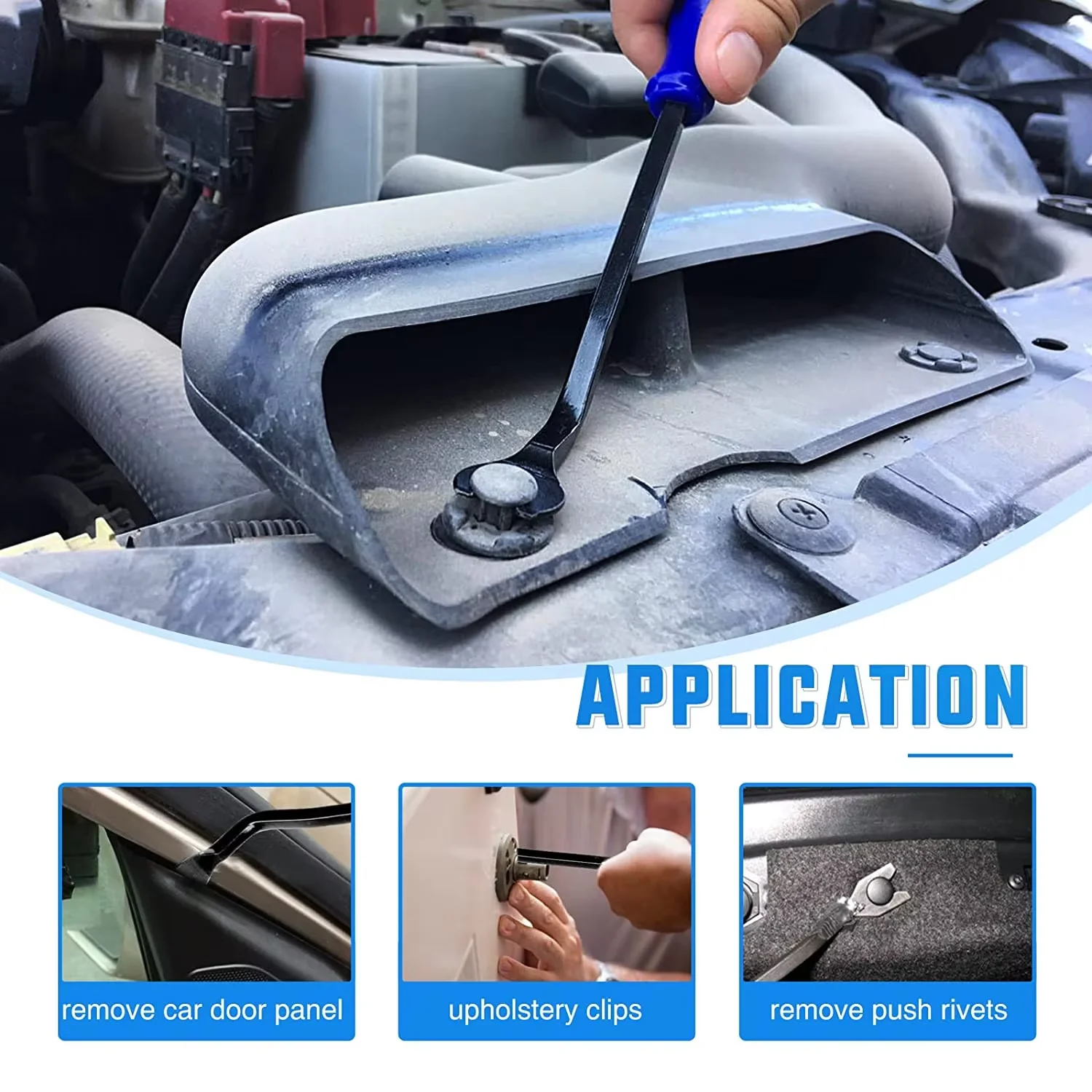 Auto Door Clip Panel Trim Removal Tool Kits Audio Video Dashboard Dismantle Kits Installer Pry Tool