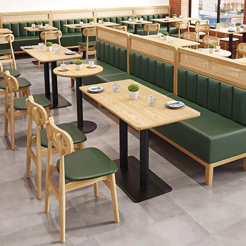 Dining Seating Booth Sets for Restaurant Furniture Sofa Booth Hot Sale Chair and Table Customized Seating Fast Food Restaurant