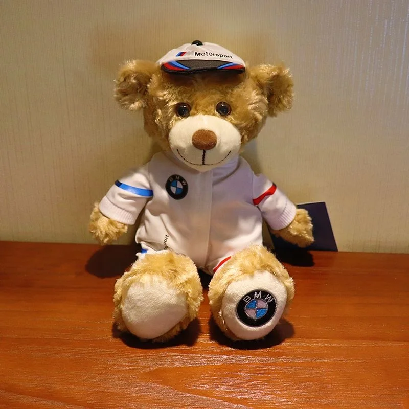 Automobile Sales Servicshop 4S promotional brand Car racers Teddy bear plush soft toys bear