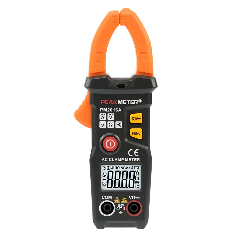 Peakmeter PM2016A 2022 самый популярный цифровой ce умный автоматический переменный ток портативный мини карманный зажим