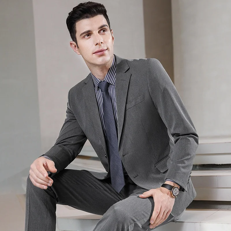 Custom Luxury Men Wedding Suit (Jacket+Pants+Shirt) Male Blazers Costume Business Formal Party Classic Slim Fit Suits For Men