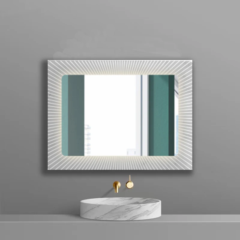 Norhs Smart Backlight Large Rectangular Wall Mirror Home Decor Modern Touch Screen Vanity Antifog Big mirror with light bathroom