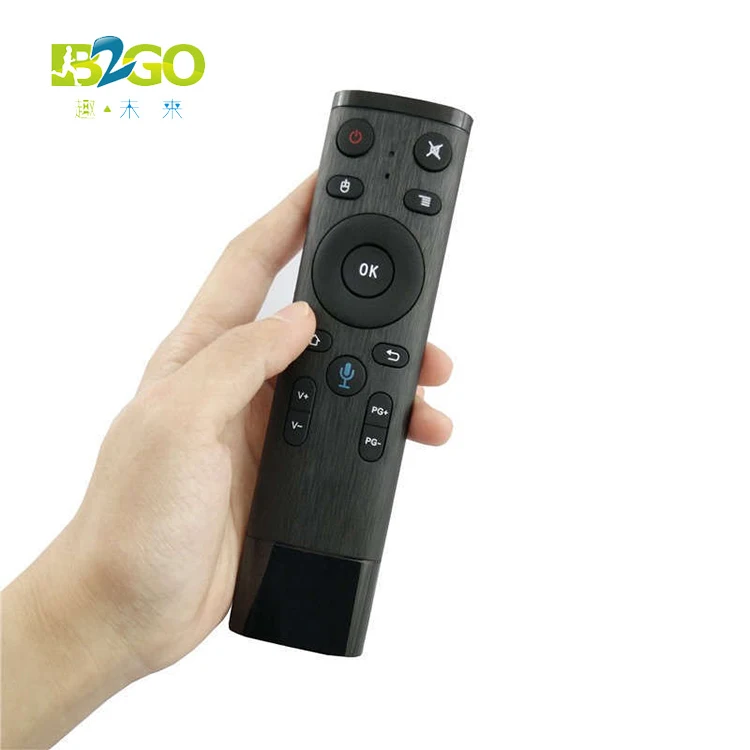 Factory wholesale Elegant shape smart Q5 air mouse mic 2.4G rf remote control with voice input