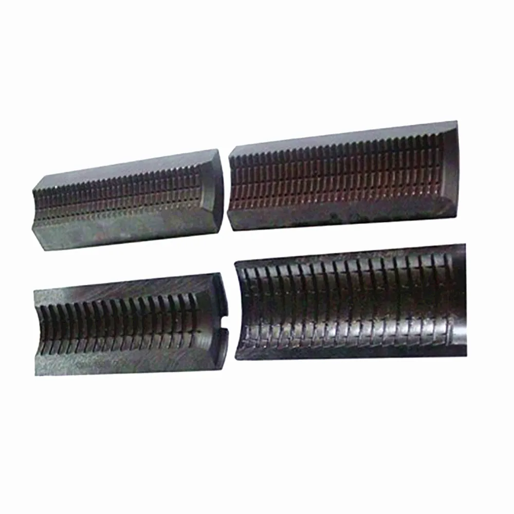 Hydraulic/manual power tong dies and rotary slip insert