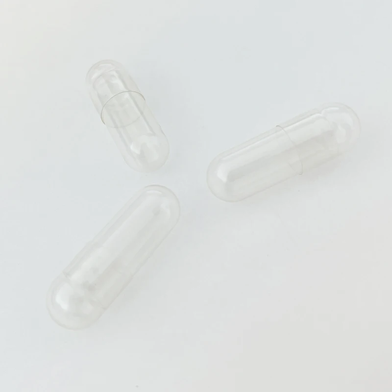Factory price clear hollow capsules size 00 0 custom Halal veggie empty capsules