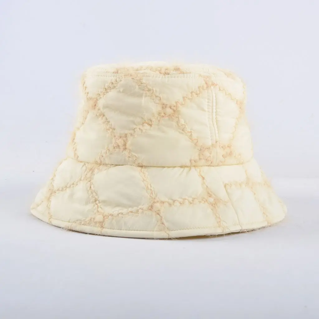 Wholesale Printed Fluffy Sun Casual Hat Fishermen Women Bucket Hats Yellow Bucket Caps