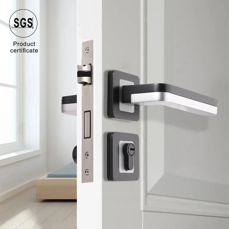 Деревянная дверная ручка Горячая продажа черные алюминиевые дверные ручки с конкурентоспособной ценой стальной вставки