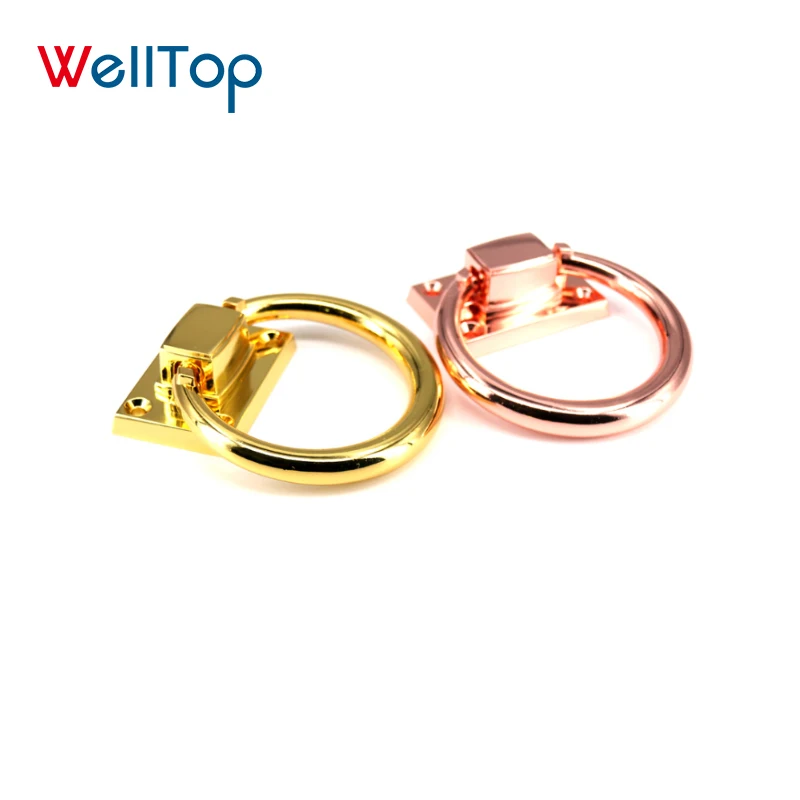 14.169 Golden Silver Zinc Alloy Round Pull Drawer Cabinet Ring Knobs Perillas Del Gabinete Sofa Chair Furniture Door Handle