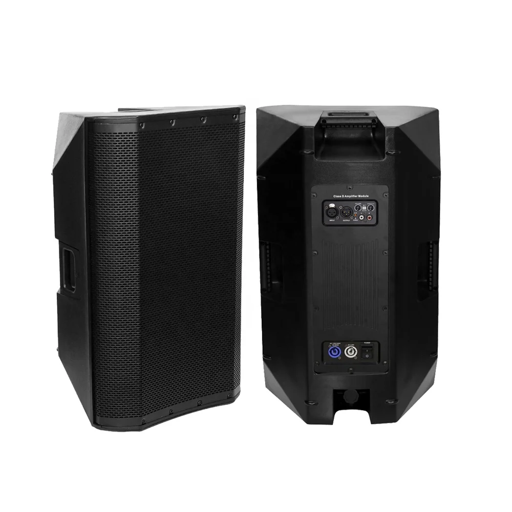 15 inch 400W AES professional active stage Powered dj plastic speaker box