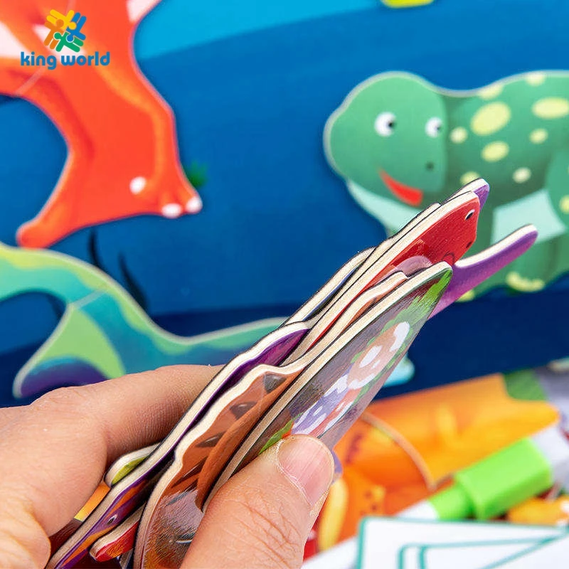 Education Wooden Toys Baby toys 6 to 12 months Wooden Magnetic Puzzle Boy Learning Dress Up Game Creative Toy Book