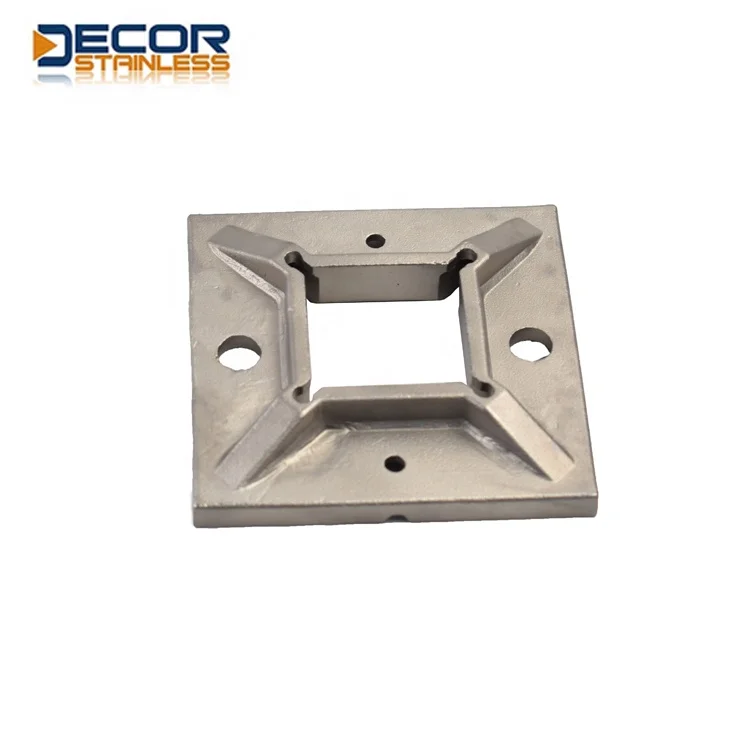 Railing Design Indoor Outdoor Application Square Post Base Plate Pipe Tube Connector Elbow