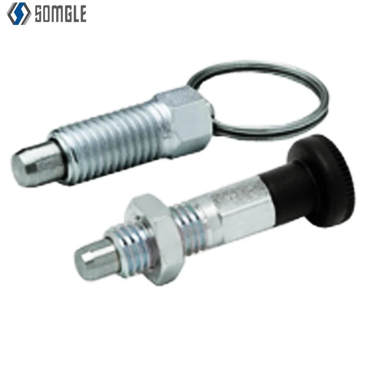
M8*1.25 Stainless Steel Indexing plunger spring loaded thread retractable index plungers pin without rest position for GN717 