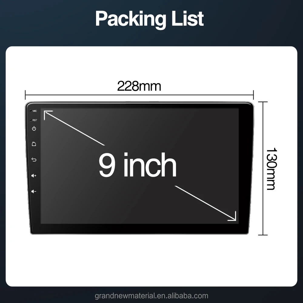 Grandnavi 9' 4+64G 2 Din Cooling Fan High Quality DSP Universal Screen Car Radio Multimedia Video Player Gps Car Stereo Radio