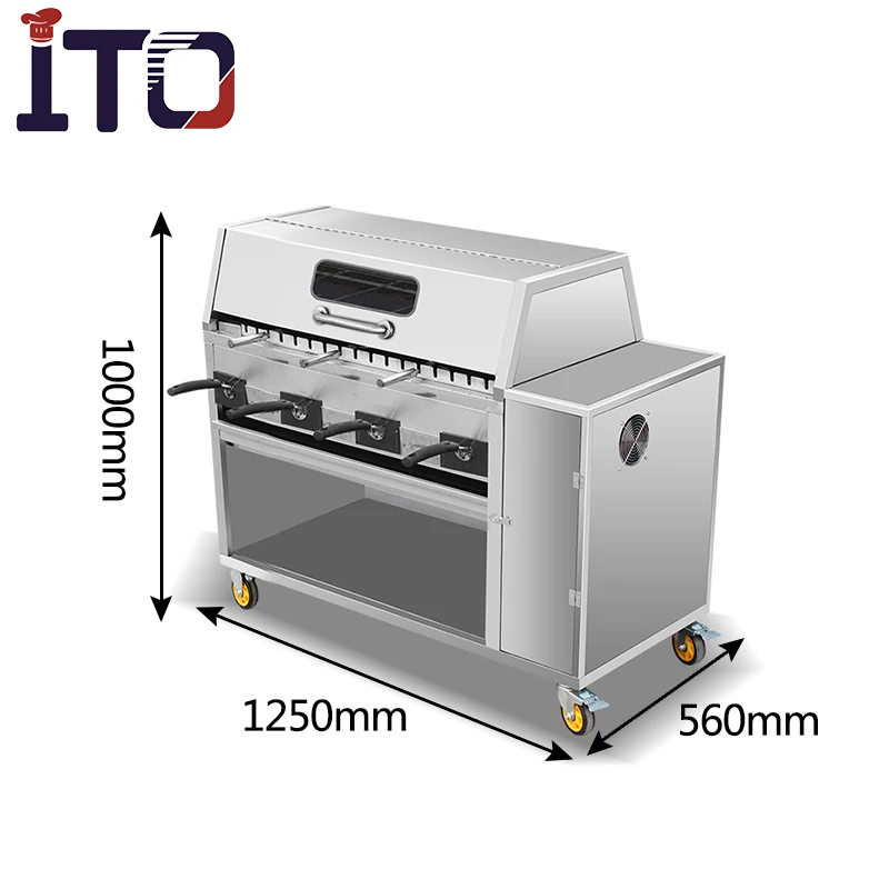 Stainless steel grill chicken grill machine BBQ automatic rotisserie grill