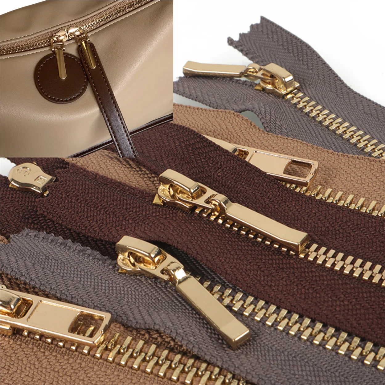 Wholesale 5# Open End Multi-Color Custom Color Metal Zip Gun Black Teeth Gold Metal Jacket Zipper