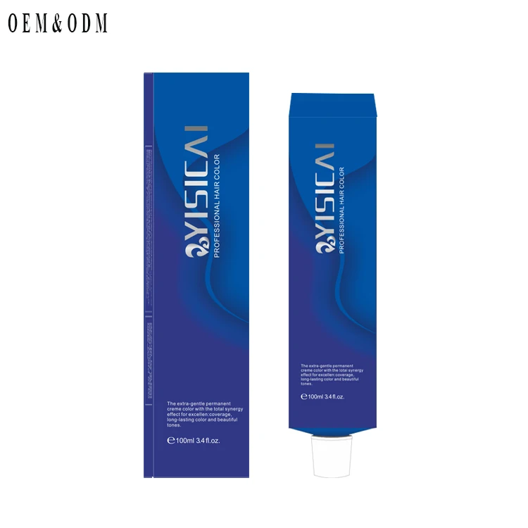 
China Hair Color Manufacturers 100ML 55Colors Low Ammonia Professional Permanent Hair Dye Cream 