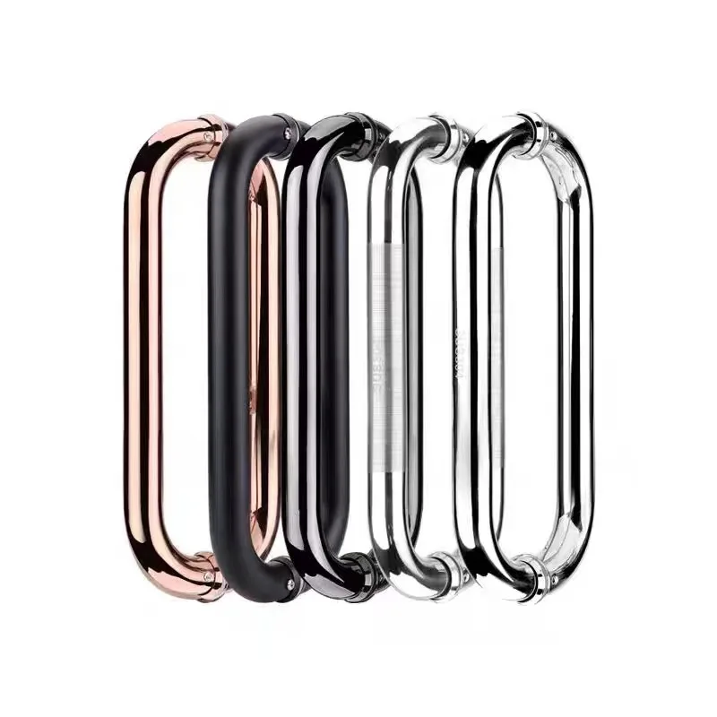 Высокопрочные металлические фитинги стеклянная смывная двухсторонняя ручка для душевой комнаты дверная душа