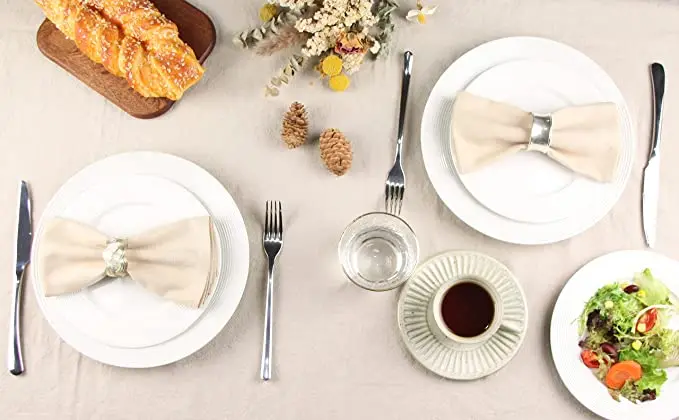 Однотонные салфетки из хлопка и