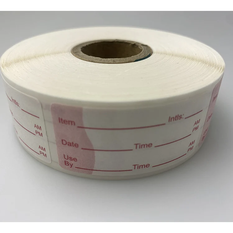 Custom-made Dissolvable Food Label Stickers Rectangle Round Oval Dissolvable Meal Prep Labels for Dish Dishwasher