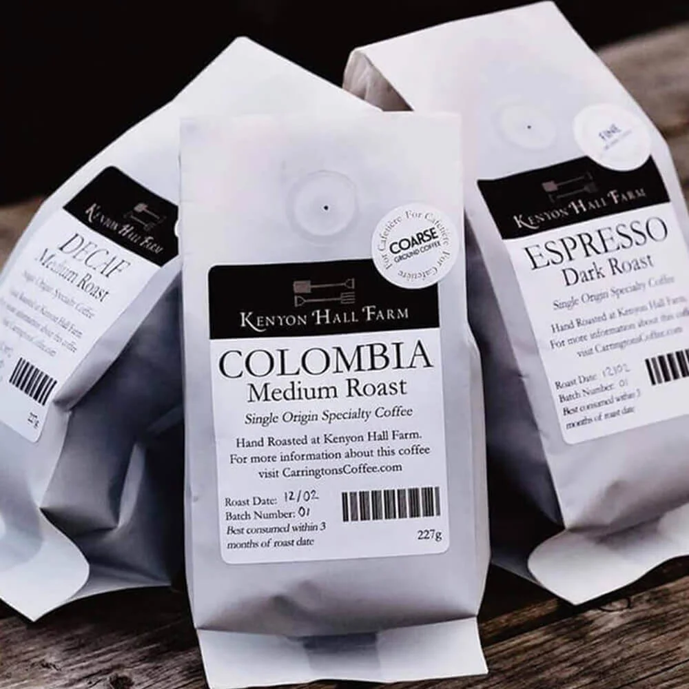 Custom Static Printed 5kg 10kg 25kg selling fashion side gusset sealed pouch tea coffee beans packing bags with labels sticker