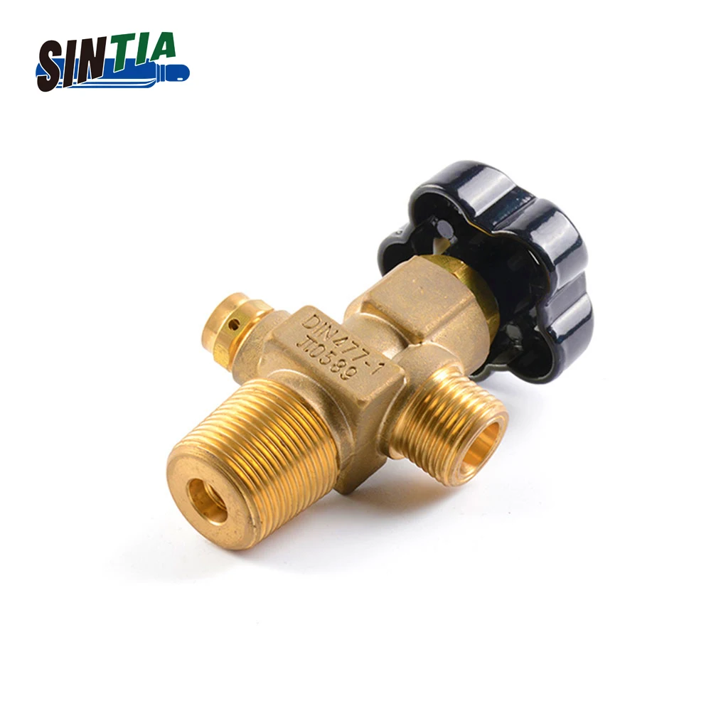 Tped certification stable customized high pressure 200BAR brass gas cylinder valve
