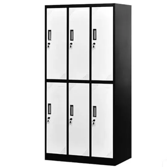 Cheap gym metal locker 6 door colorful metal lockers steel used school employess locker taquilla de acero para gimnasio