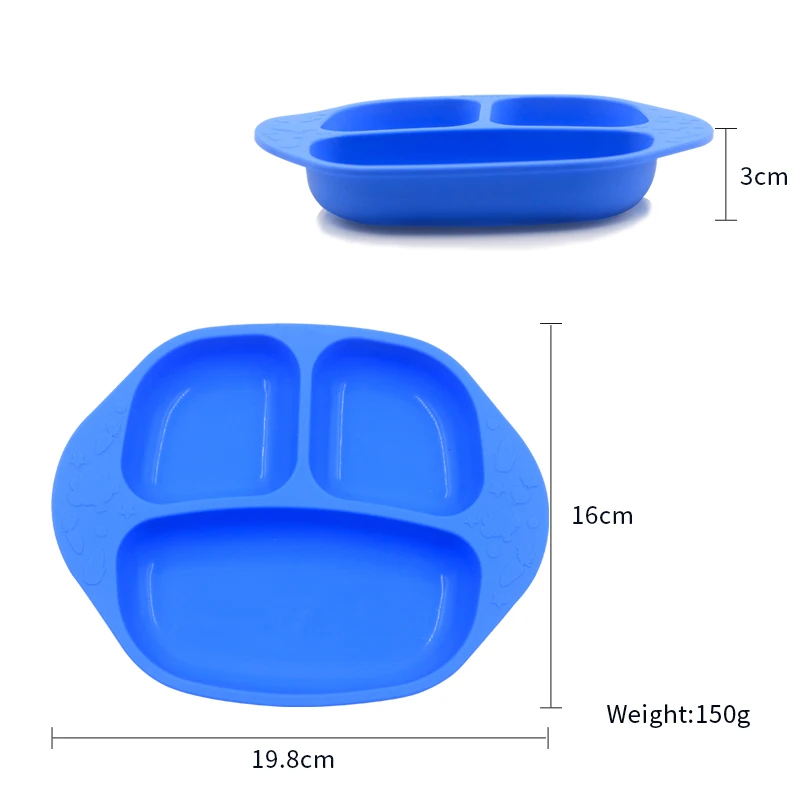 Monkey Custom Logo Silicone Reusable BPA Free Silicone Baby Plate Food Grade Silicone Plate