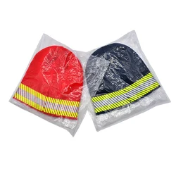 Wholesale Custom Reflective Striped Thinsulate Lined High Visibility Fluorescent Safety Knit Red Beanie Hat Cap