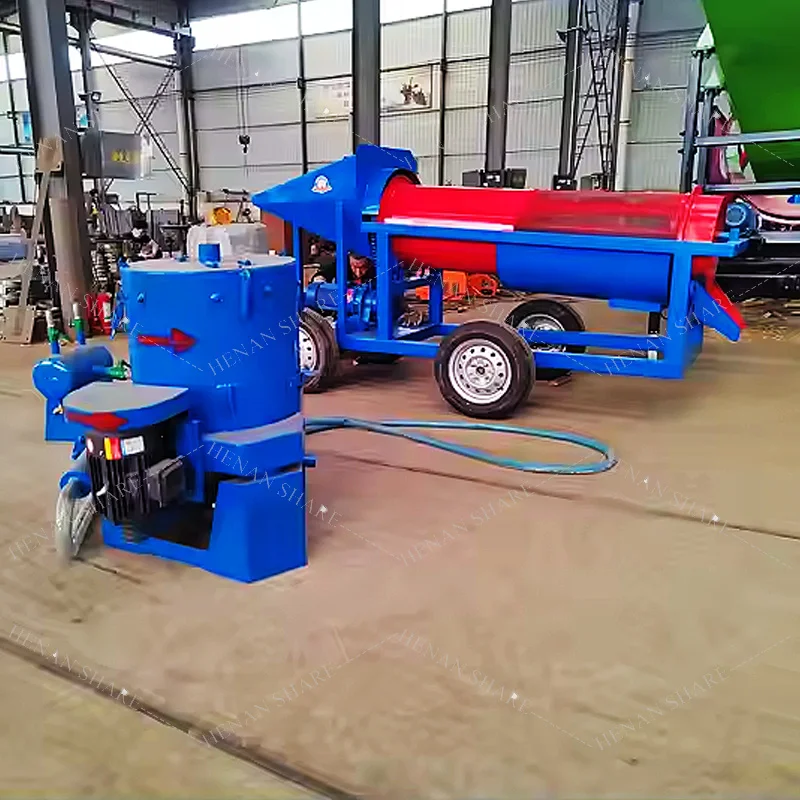 solid waste rotary drum screening machine wedge wire rotary drum screen