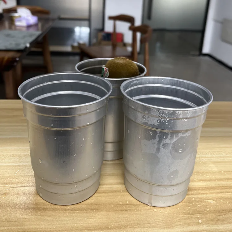 Hot Sale New Portable Recyclable Match Party Mug Cold Drink Coffee Milky Tea Beer Aluminum Cups Custom