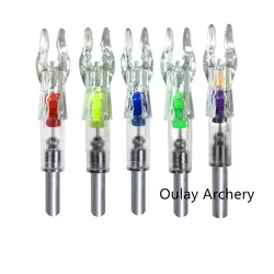 Легкое выключение, новая подсвеченная стрела, 6,2 мм, карбоновые стрелы, пластиковые держатели с переключателем ВКЛ./ВЫКЛ., не требуется никаких инструментов для ночной охоты