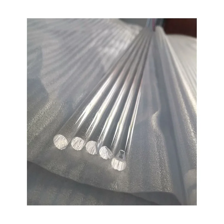 customized Heat Resistance Polished crystal quartz glass rod clear long quartz rod