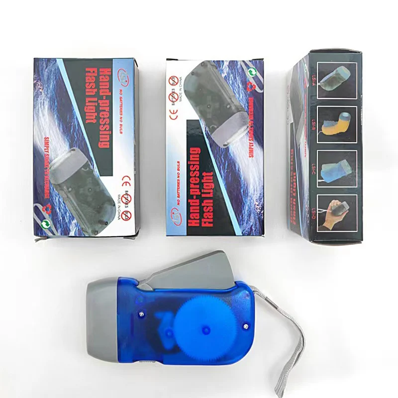 Colorful Plastic Torch Light Rechargeable Battery Abs Dynamo 3 Led Hand Crank Flashlight hand crank emergency light